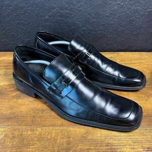 Kenneth Cole Up Town M72943 Black Leather Loafers Mens 11M